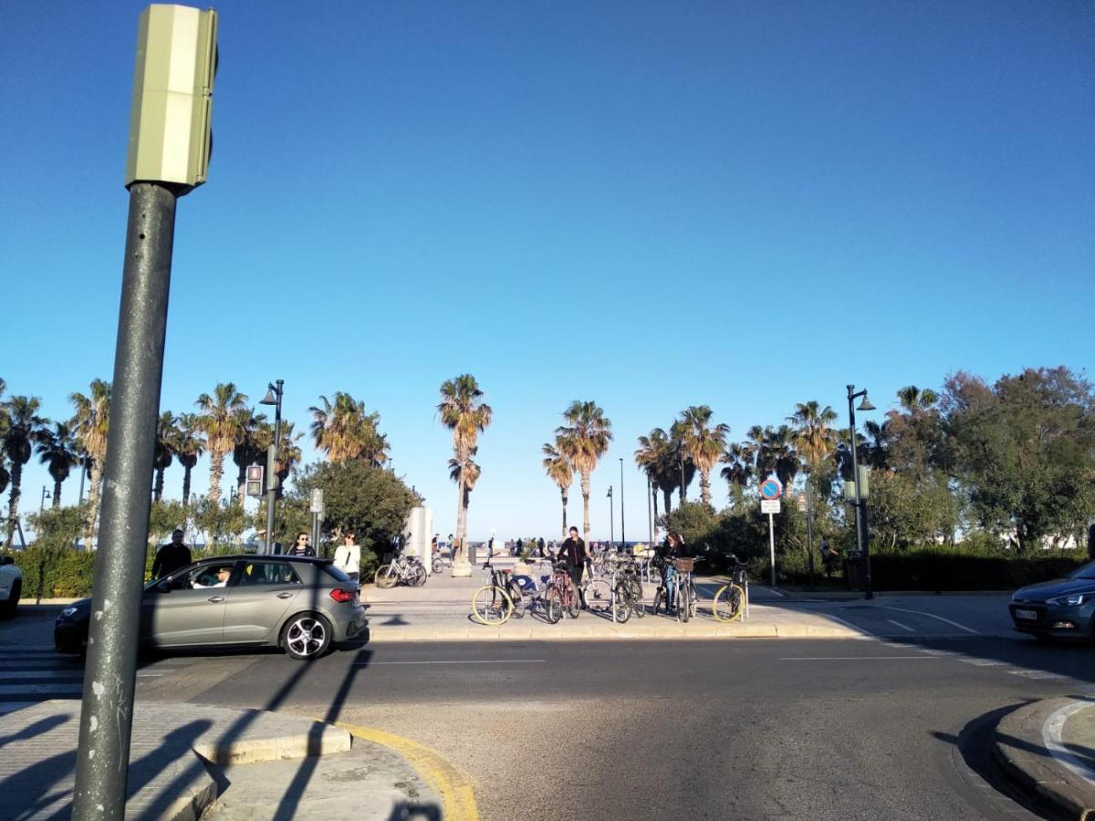 Apartamento 2 Hab En Malvarrosa A Metros De La Playa, Con Terraza Y Zonas Comun 3D Valencia Exterior foto